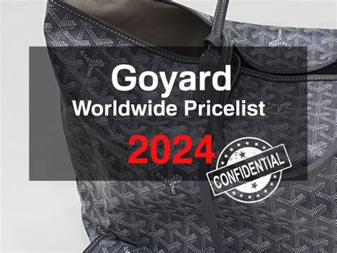 goyard 2023 prices|Goyard prices in japan.